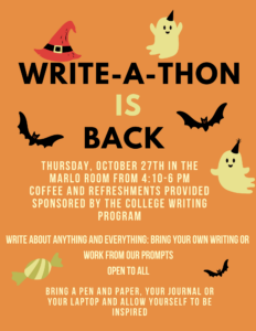 Write a thon promotional poster